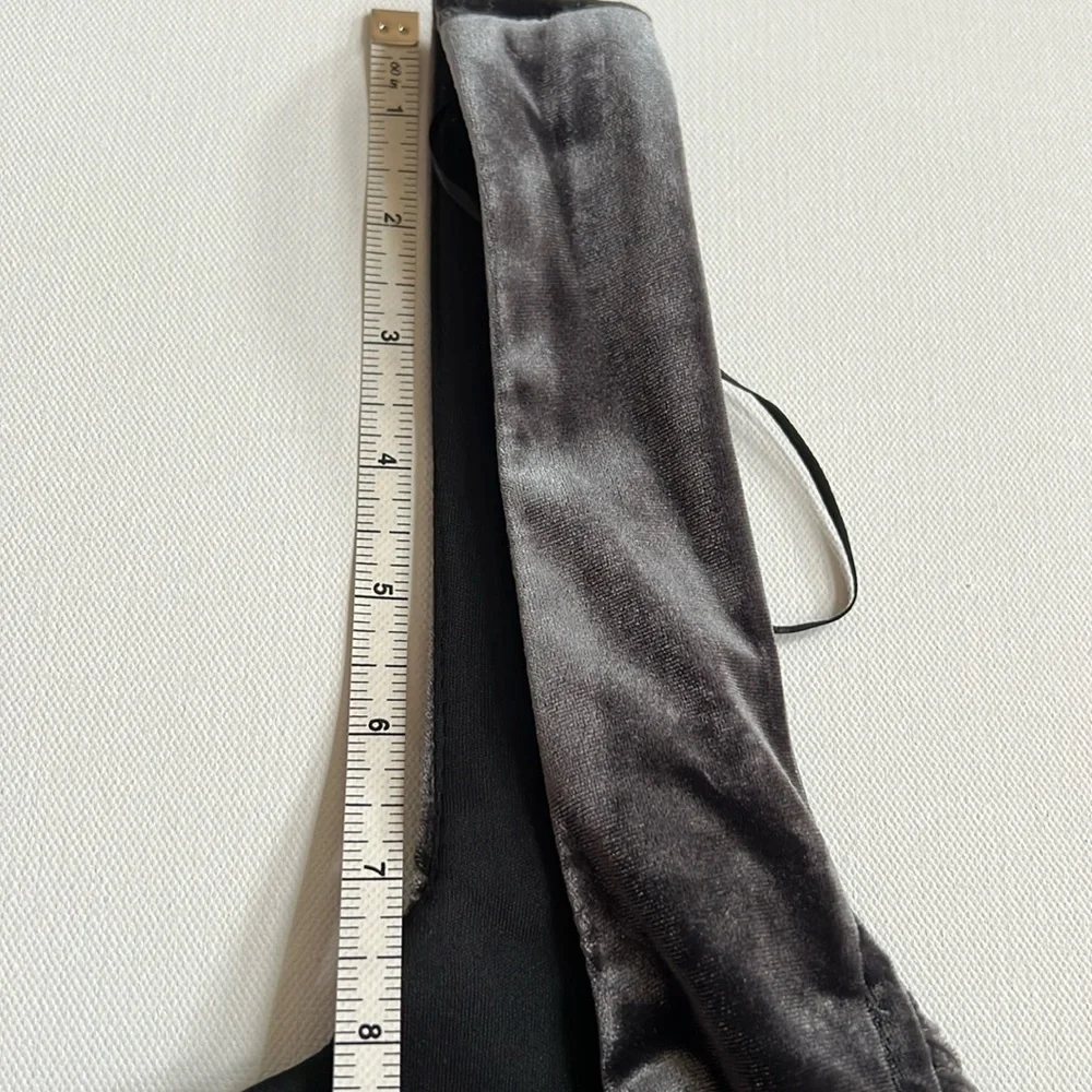 Zara Women’s Charcoal Velvet Side Zip Corset Top size Medium - Picture 5 of 7